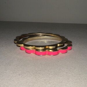 C Wonder Gold and Pink Bangle Set